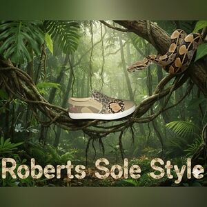 Tan Patchwork Snake Print Slip-On Shoes Size 9.5 Womens/8 Mens